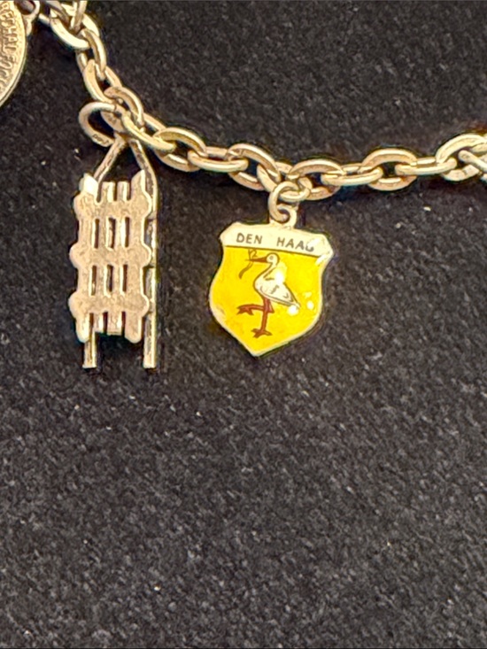MCM 925 Stamped European Travel Souvenir Charm Bracelet main image 4